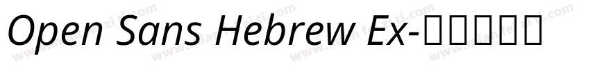 Open Sans Hebrew Ex字体转换